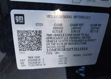 2026 Chevrolet Traverse Fwd Lt from USA, damaged, VIN 1GNERGKS2TJ111514